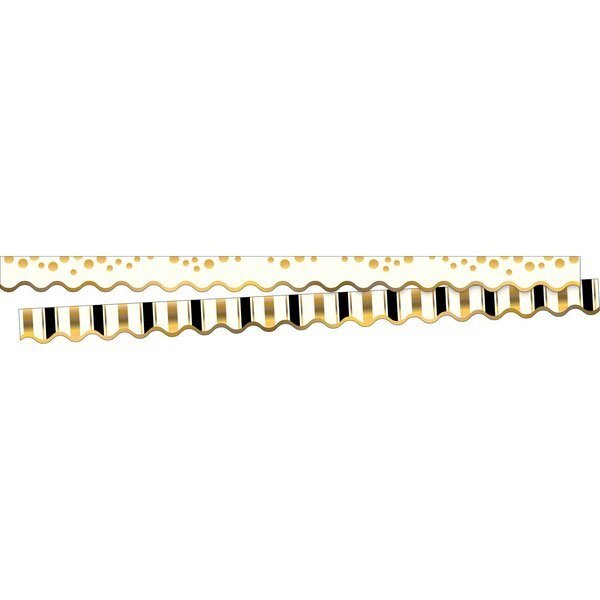Gold Coins Double-Sided Scalloped Border, 13/set, Barker Creek, Mfr#: 903